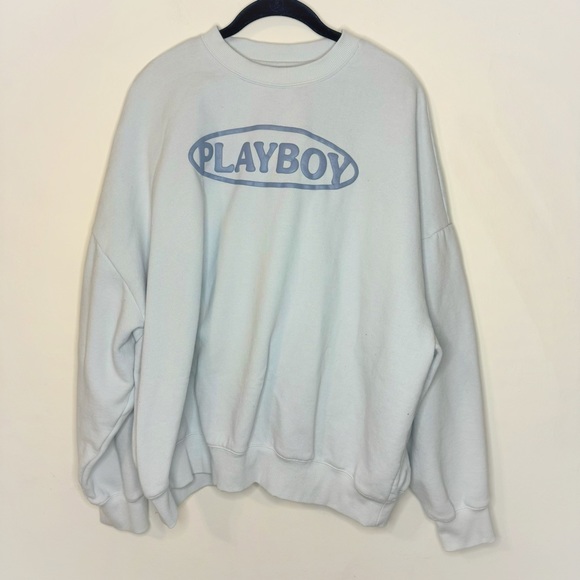 Playboy By PacSun Emblem Oversized Crew Neck Sweatshirt - Picture 2 of 4
